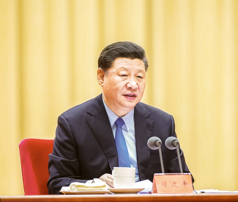 2019年5月31日,，“不忘初心、牢記使命”主題教育工作會(huì)議在北京召開(kāi),。中共中央總書(shū)記,、國(guó)家主席、中央軍委主席習(xí)近平出席會(huì)議并發(fā)表重要講話,。 新華社記者 鞠鵬/攝